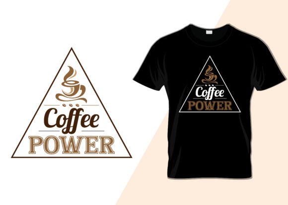 Coffee Power Minimalist T-shirt Design