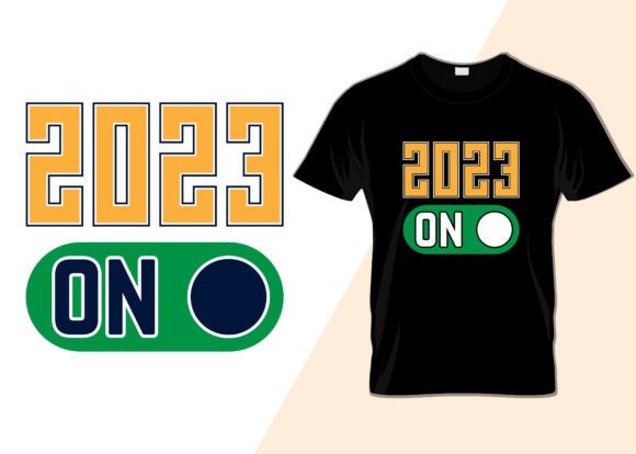 Happy New Year 2023 Typography T-shirt
