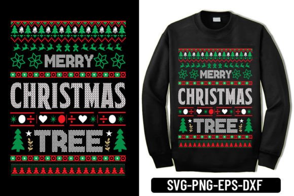 Merry Christmas Tree - A Bold Holiday Embroidery Design