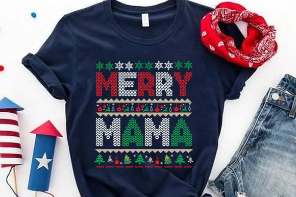 Merry Mama: A Holiday Embroidery Design with Heart