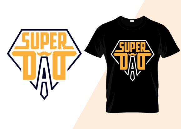 Super Dad Typography T-shirt Design